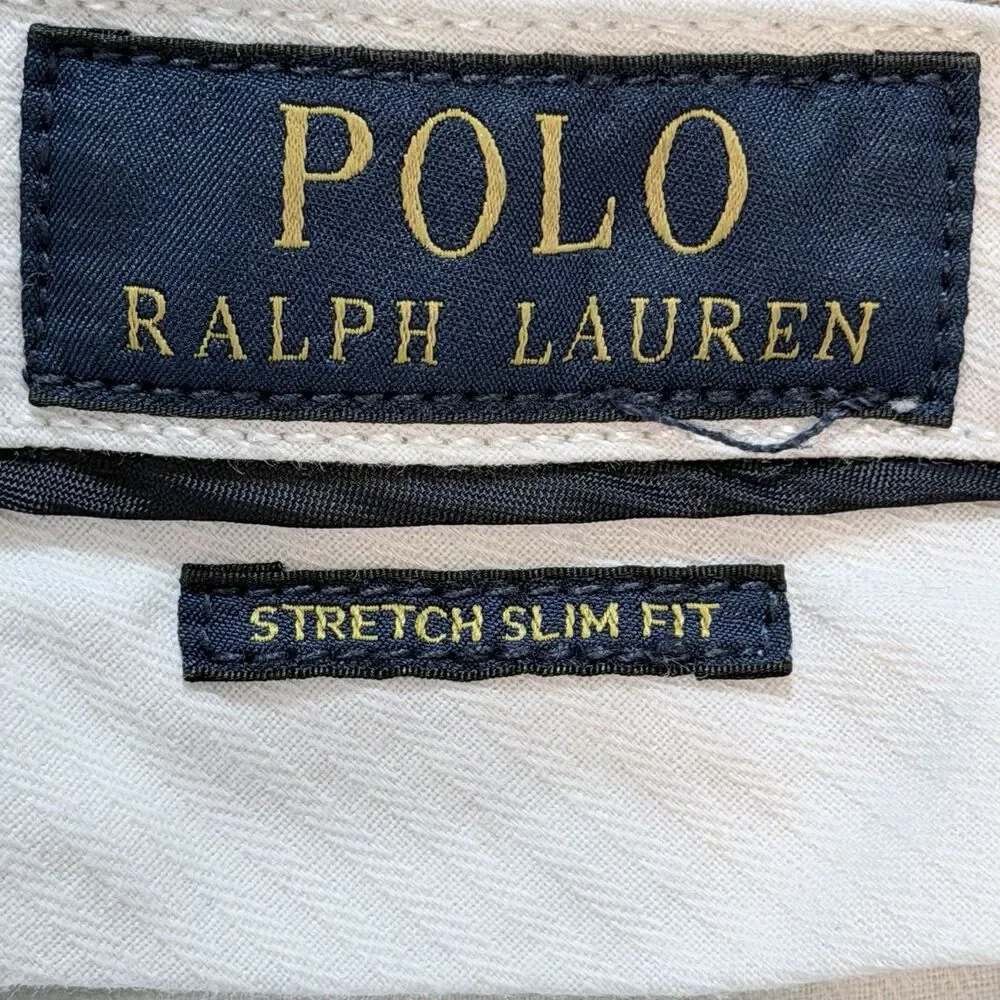 Polo Ralph Lauren Men’s 36x32 Khaki Stretch Slim Fit Pants Chino Beige